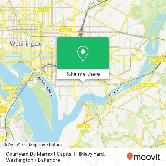 Mapa de Courtyard By Marriott Capital HillNavy Yard