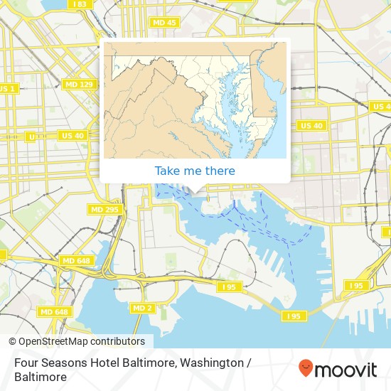 Four Seasons Hotel Baltimore map