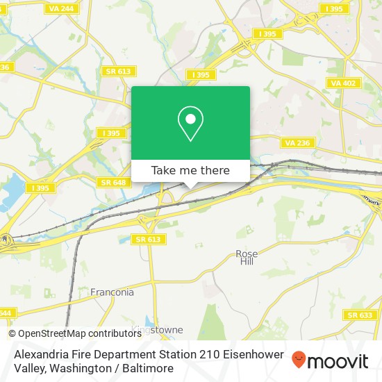 Mapa de Alexandria Fire Department Station 210 Eisenhower Valley