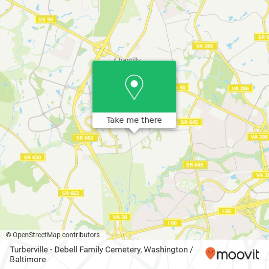 Mapa de Turberville - Debell Family Cemetery