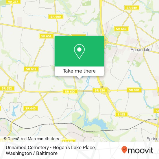 Unnamed Cemetery - Hogan's Lake Place map