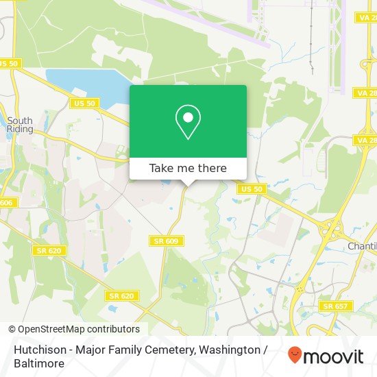 Hutchison - Major Family Cemetery map