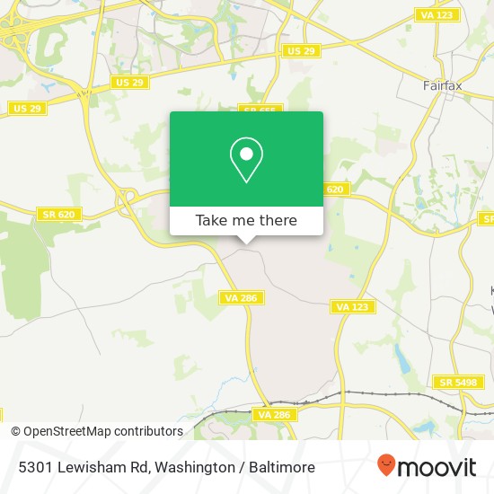 Mapa de 5301 Lewisham Rd, Fairfax, VA 22030