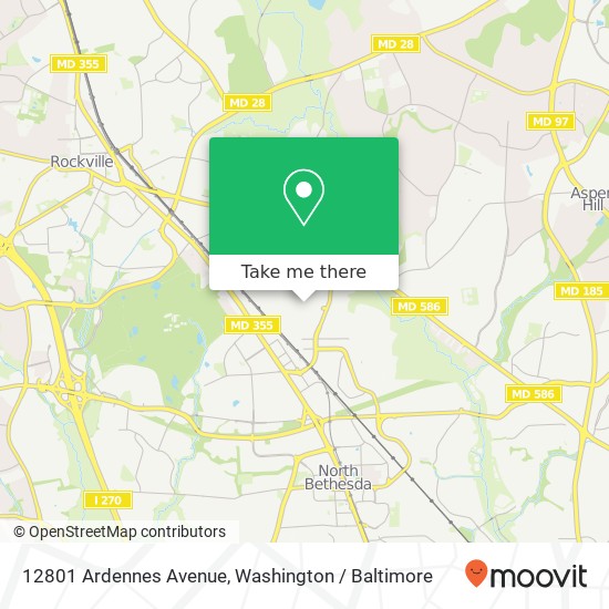 12801 Ardennes Avenue, 12801 Ardennes Ave, Rockville, MD 20851, USA map