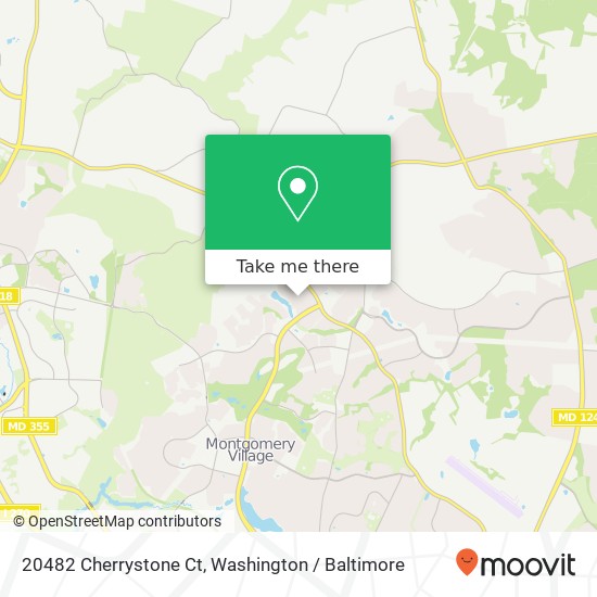 Mapa de 20482 Cherrystone Ct, Montgomery Village, MD 20886