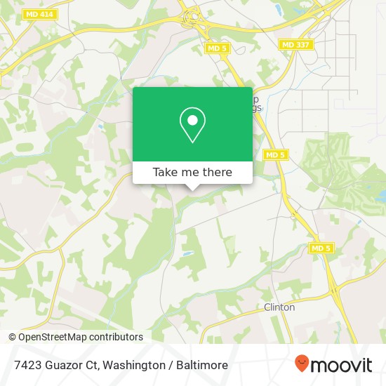 Mapa de 7423 Guazor Ct, Temple Hills (CAMP SPRINGS), MD 20748