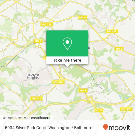 5034 Silver Park Court, 5034 Silver Park Ct, Suitland, MD 20746, USA map