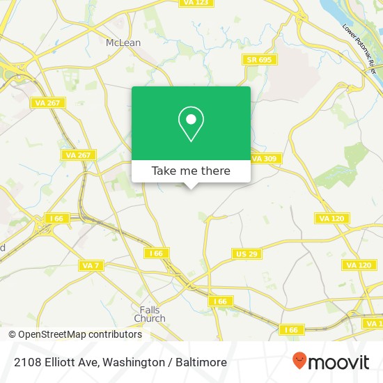 Mapa de 2108 Elliott Ave, McLean, VA 22101