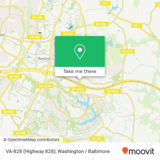 VA-828 (Highway 828), Reston, VA 20190 map