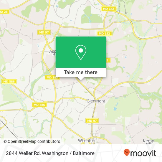 Mapa de 2844 Weller Rd, Silver Spring, MD 20906