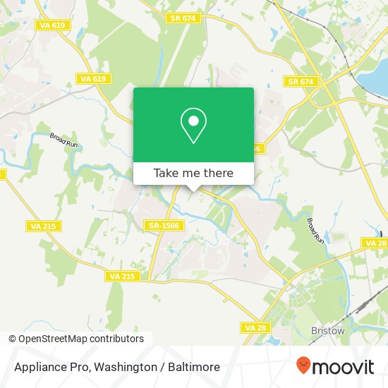 Mapa de Appliance Pro, 9556 Tarvie Cir