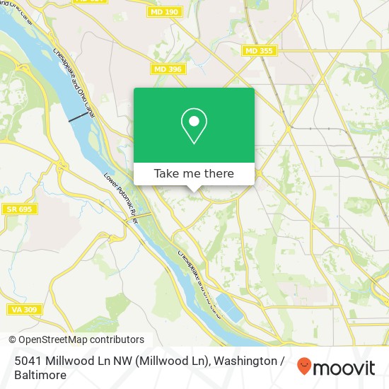 5041 Millwood Ln NW (Millwood Ln), Washington, DC 20016 map