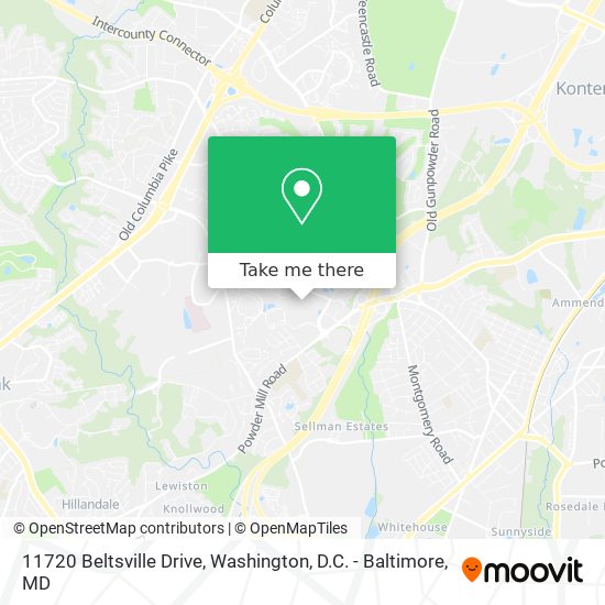 Mapa de 11720 Beltsville Drive