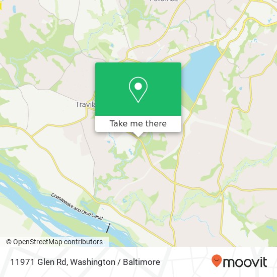 Mapa de 11971 Glen Rd, Potomac, MD 20854