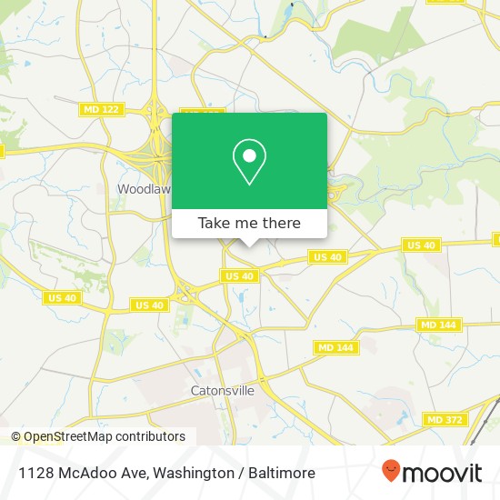 Mapa de 1128 McAdoo Ave, Gwynn Oak, MD 21207