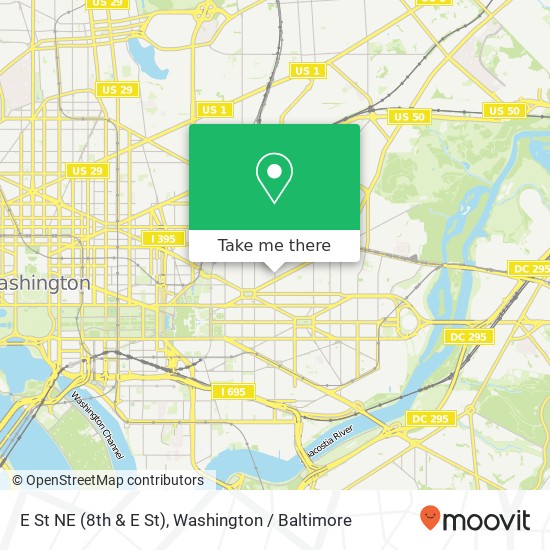 E St NE (8th & E St), Washington (DC), DC 20002 map