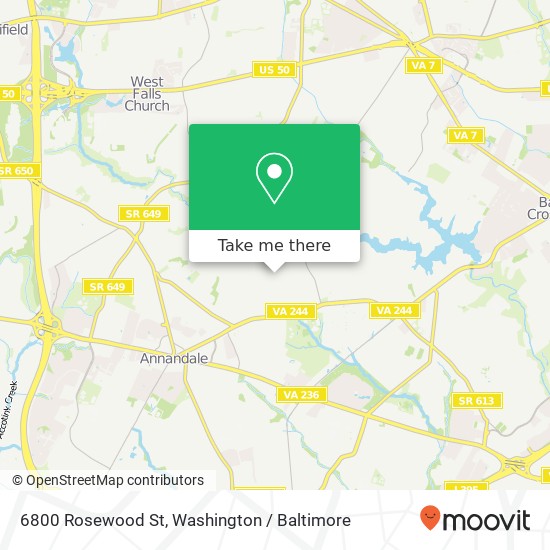 6800 Rosewood St, Annandale, VA 22003 map