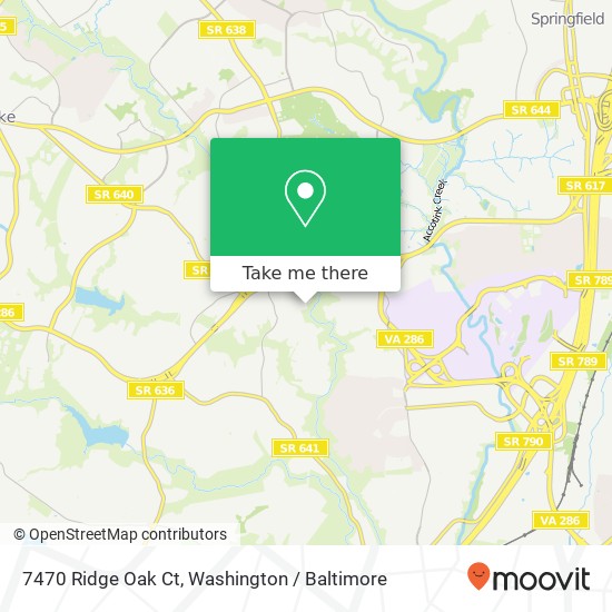 7470 Ridge Oak Ct, Springfield, VA 22153 map