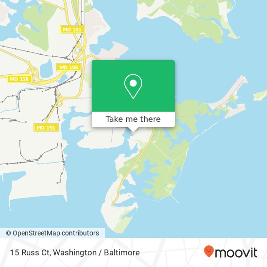 Mapa de 15 Russ Ct, Sparrows Point, MD 21219