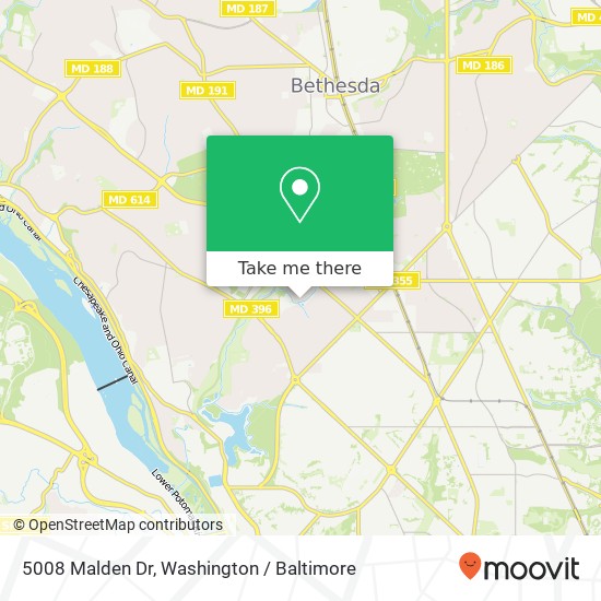 5008 Malden Dr, Bethesda, MD 20816 map