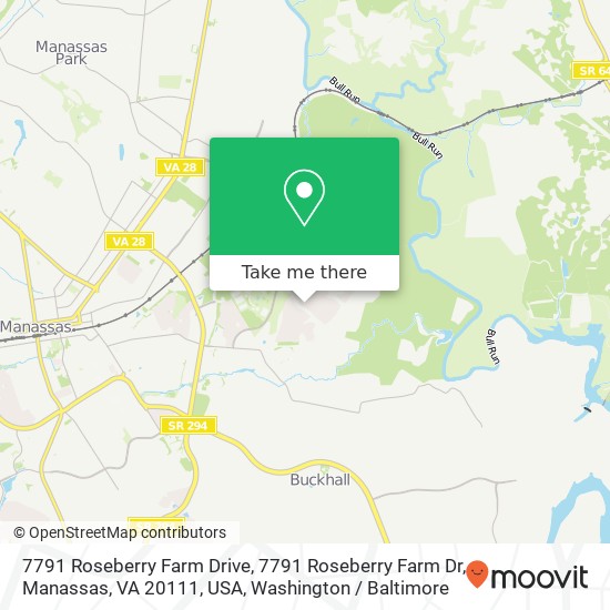 7791 Roseberry Farm Drive, 7791 Roseberry Farm Dr, Manassas, VA 20111, USA map