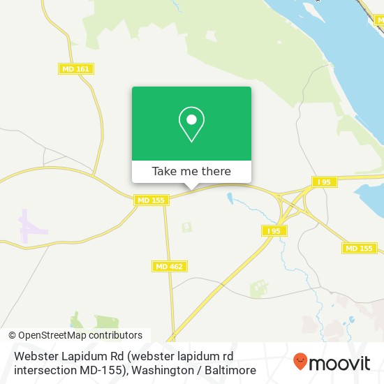 Mapa de Webster Lapidum Rd (webster lapidum rd intersection MD-155), Havre de Grace, MD 21078