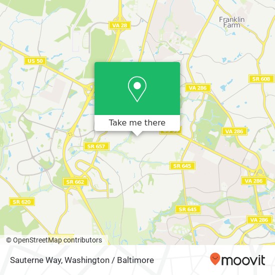 Mapa de Sauterne Way, Sauterne Way, Chantilly, VA 20151, USA