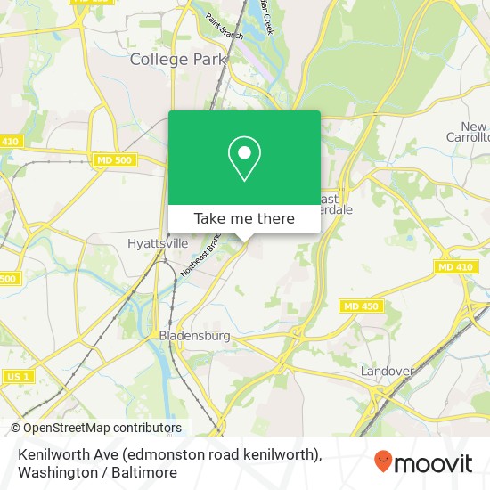 Mapa de Kenilworth Ave (edmonston road kenilworth), Riverdale, MD 20737