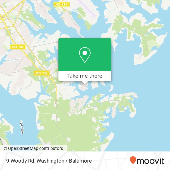 Mapa de 9 Woody Rd, Essex, MD 21221