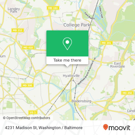 4231 Madison St, Hyattsville, MD 20781 map