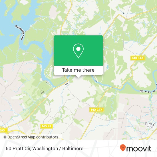 Mapa de 60 Pratt Cir, Parkville, MD 21234