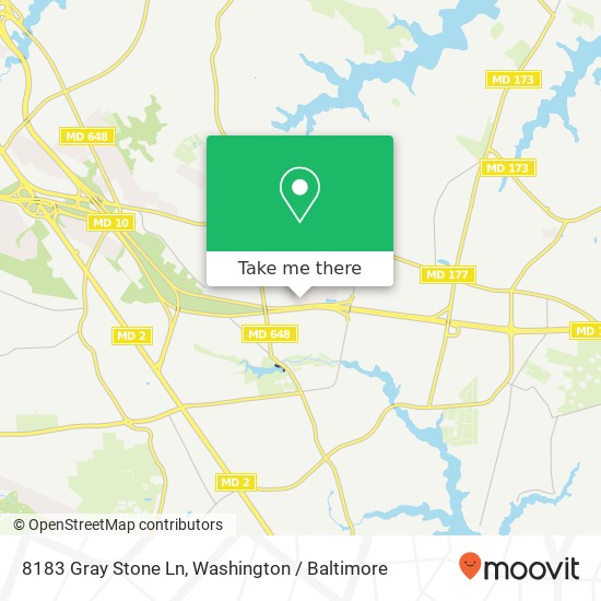 Mapa de 8183 Gray Stone Ln, Pasadena, MD 21122