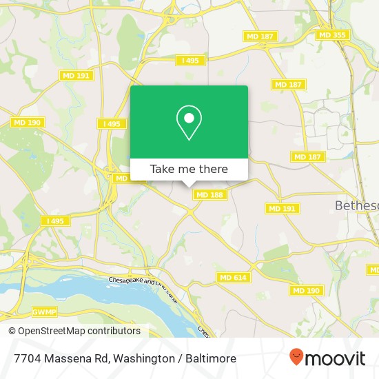 7704 Massena Rd, Bethesda, MD 20817 map