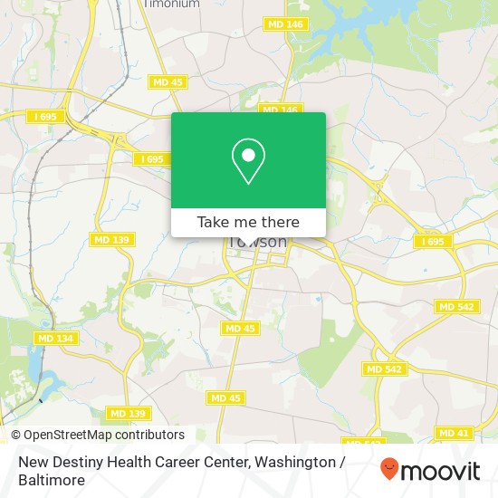 New Destiny Health Career Center, 22 W Pennsylvania Ave map
