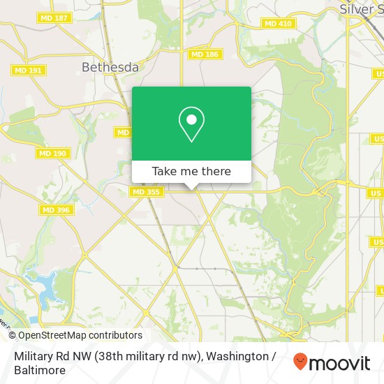 Mapa de Military Rd NW (38th military rd nw), Washington, DC 20015