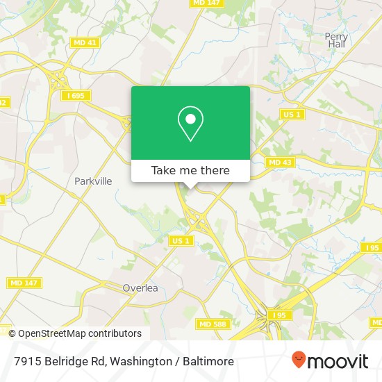 Mapa de 7915 Belridge Rd, Nottingham, MD 21236