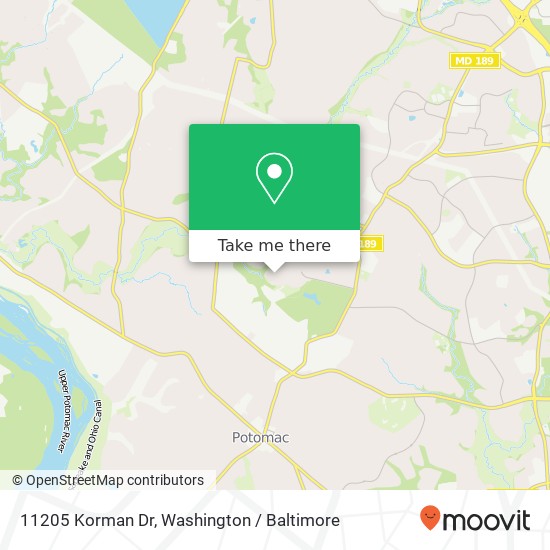 11205 Korman Dr, Potomac, MD 20854 map