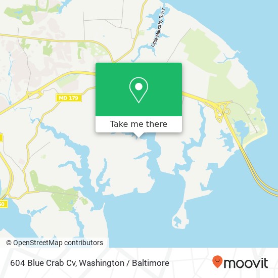 Mapa de 604 Blue Crab Cv, Annapolis, MD 21409
