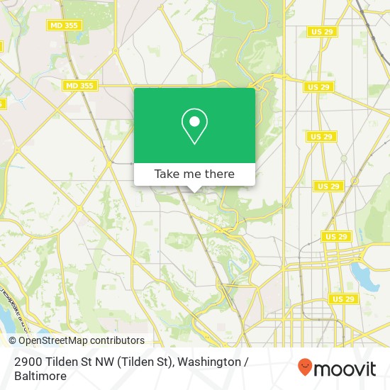 Mapa de 2900 Tilden St NW (Tilden St), Washington, DC 20008