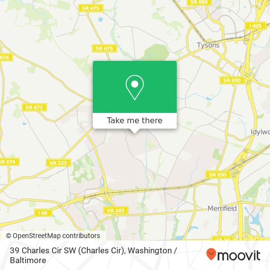 39 Charles Cir SW (Charles Cir), Vienna, VA 22180 map
