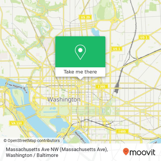 Massachusetts Ave NW (Massachusetts Ave), Washington, DC 20001 map