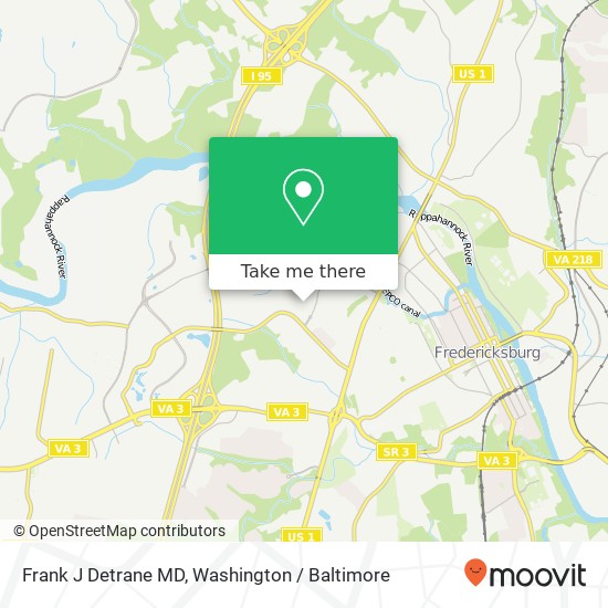 Mapa de Frank J Detrane MD, 1031 Care Way