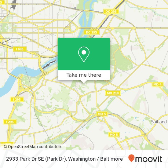 2933 Park Dr SE (Park Dr), Washington, DC 20020 map