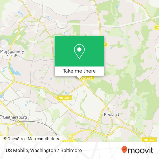 Mapa de US Mobile, 8035 Snouffer School Rd