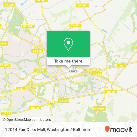 Mapa de 12014 Fair Oaks Mall, Fairfax, VA 22033