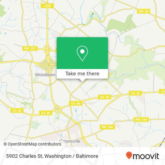 Mapa de 5902 Charles St, Gwynn Oak, MD 21207
