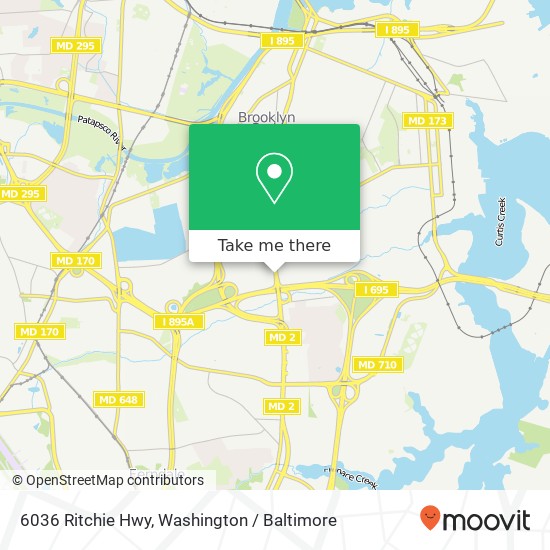 Mapa de 6036 Ritchie Hwy, Brooklyn, MD 21225