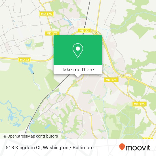 Mapa de 518 Kingdom Ct, Odenton, MD 21113