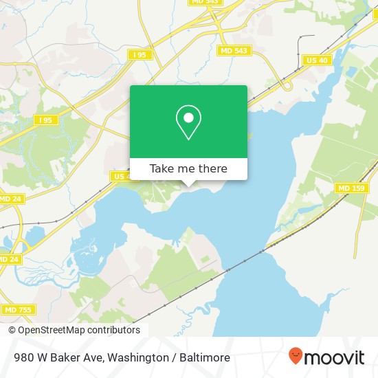 980 W Baker Ave, Abingdon, MD 21009 map