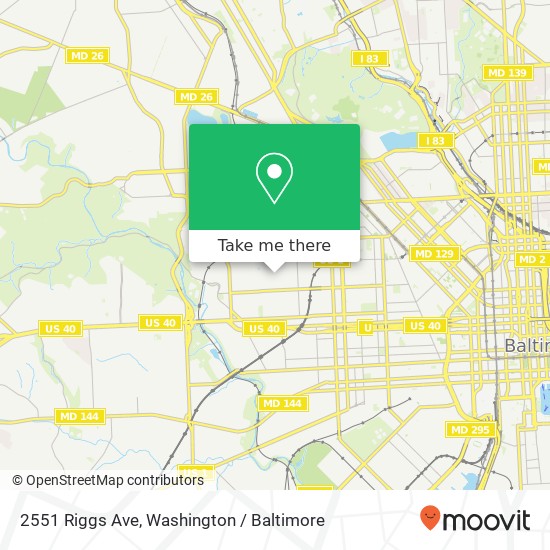 2551 Riggs Ave, Baltimore, MD 21216 map